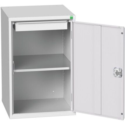 VERSO CUPBOARD WITH 1 SHELF AND 1 DRAWER 525X550X800H RAL7035