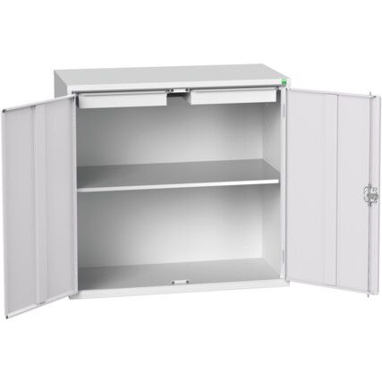 VERSO CUPBOARD WITH 1 SHELF AND 2 DRAWERS 1050X550X1000H RAL7035