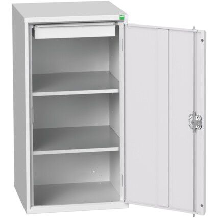 VERSO CUPBOARD WITH 2 SHELVES AND 1 DRAWER 525X550X1000H RAL7035