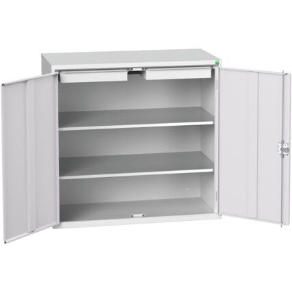 VERSO CUPBOARD WITH 2 SHELVES AND 2 DRAWERS 1050X550X1000H RAL7035