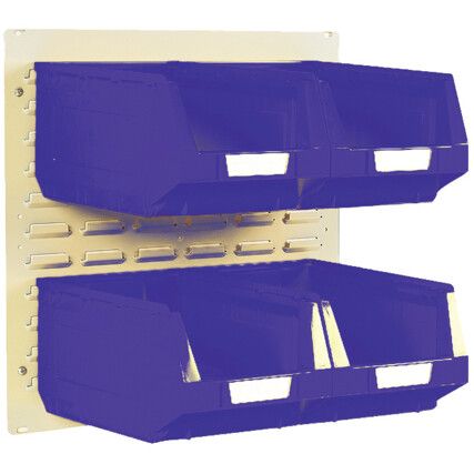 FLAT LOUVRE PANEL AND BIN KIT 0.5M WITH 4 BLUE BINS