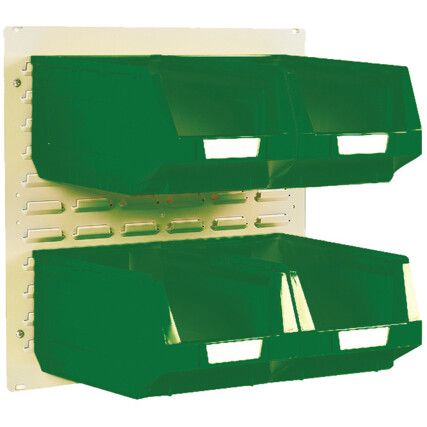 FLAT LOUVRE PANEL AND BIN KIT 0.5M WITH 4 GREEN BINS