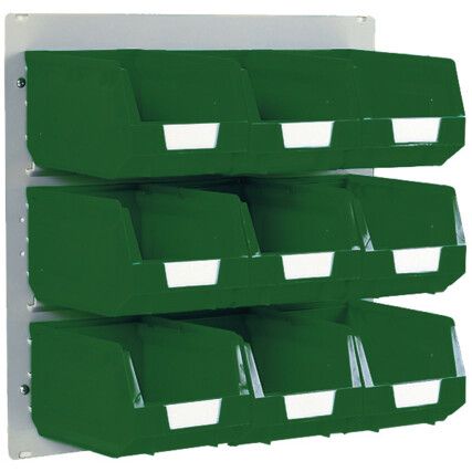 FLAT LOUVRE PANEL AND BIN KIT 0.5M WITH 9 GREEN BINS