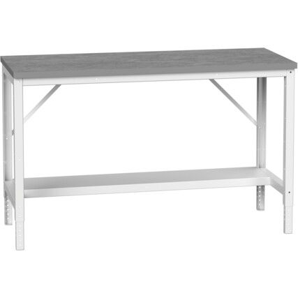 VERSO 1500X600MM BENCH WITH HALF DEPTH BASE SHELF & LINO TOP