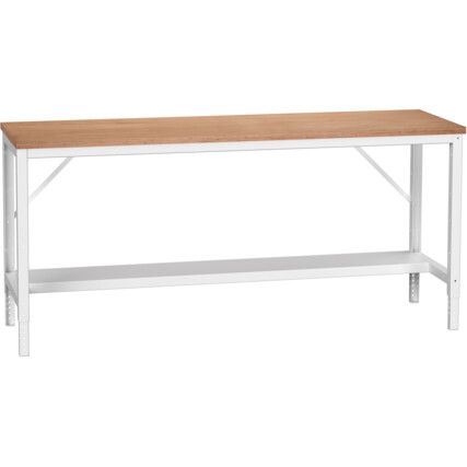 VERSO 2000X600MM BENCH WITH HALF DEPTH BASE SHELF & MPX TOP