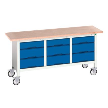 16923223.11 Verso Mobile Storage Bench 1750mm x 600mm x 830mm