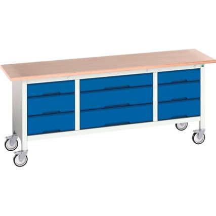 16923233.11 Verso Mobile Storage Bench 2000mm x 600mm x 830mm