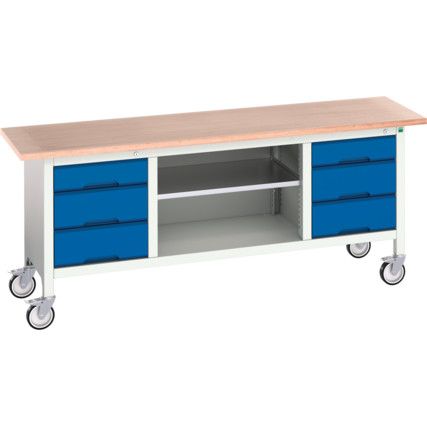 16923234.11 Verso Mobile Storage Bench 2000mm x 600mm x 830mm