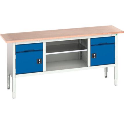 16923031.11 Verso Adjustable Height Storage Bench 2000mm x 600mm x 830-930mm