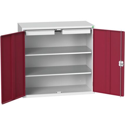 VERSO CUPBOARD W/ 2 SHELVES 2 DRAWERS 1050X550X1000H RAL7035/3004