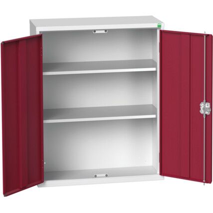 VERSO CUPBOARD WITH 2 SHELVES 800X350X1000H RAL7035/3004