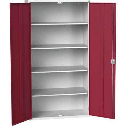 VERSO CUPBOARD WITH 4 SHELVES 1050X550X2000H RAL7035/3004