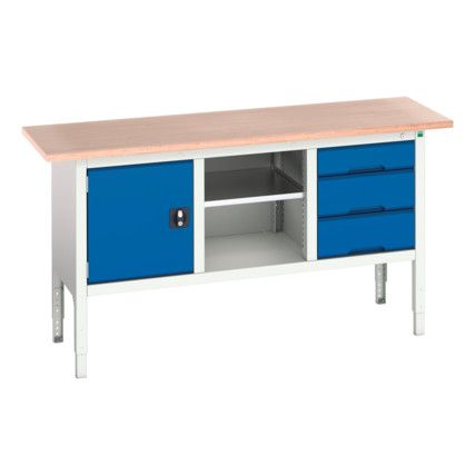 16923020.11 Verso 1750 x 600mm Stat. Storage Bench W