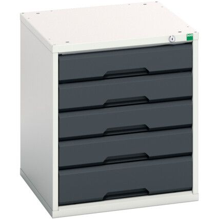 VERSO CABINET WITH 5 DRAWERS 525X550X600H RAL7035/7016