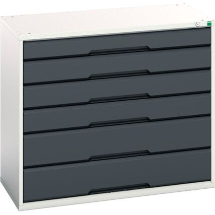 VERSO CABINET WITH 6 DRAWERS 1050X550X900H RAL7035/7016