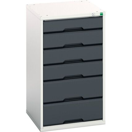 VERSO CABINET WITH 6 DRAWERS 525X550X600H RAL7035/7016