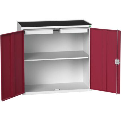 VERSO CUPBOARD W/ 1 SHELF 2 DRAWERS 1050X550X1015H RAL7035/3004