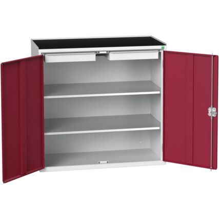 VERSO CUPBOARD W/ 2 SHELVES 2 DRAWERS 1050X550X1015H RAL7035/3004