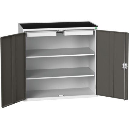 VERSO CUPBOARD W/ 2 SHELVES 2 DRAWERS 1050X550X1015H RAL7035/7016