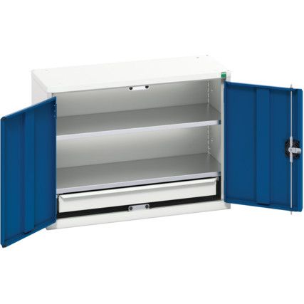 Verso Wall Cabinet, Single Door,Blue/Grey, 600 x 800 x 350mm