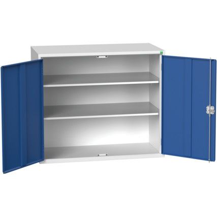 Verso Wall Cabinet, 2 Doors,Blue/Grey, 1000 x 1050 x 550mm