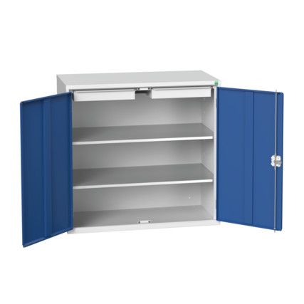 Verso Wall Cabinet, 2 Doors,Blue/Grey, 1000 x 1050 x 550mm