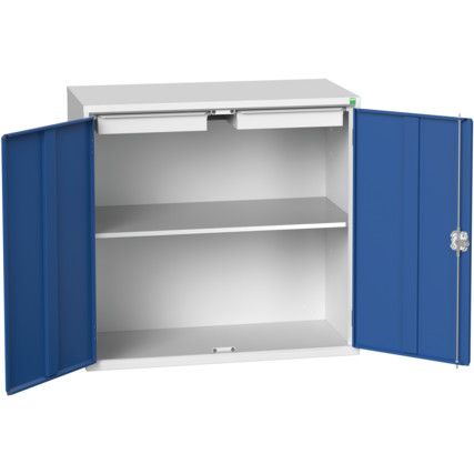 Verso Wall Cabinet, 2 Doors,Blue/Grey, 1000 x 1050 x 550mm