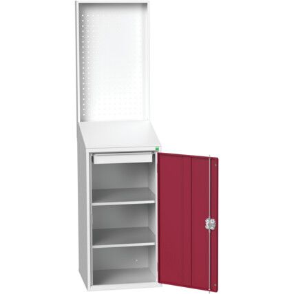 VERSO LECTERN PERFOPANEL 1SHELF1D RAWER 525X550X2000H RAL7035/3004