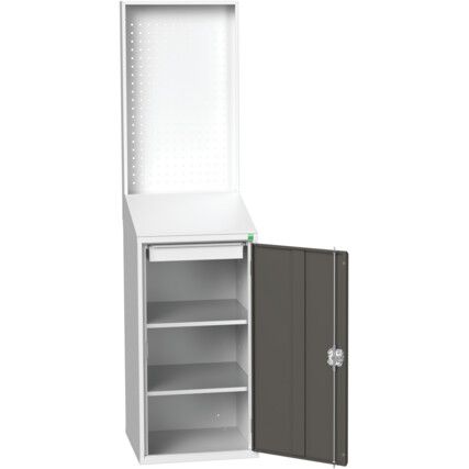 VERSO LECTERN PERFOPANEL 1SHELF1D RAWER 525X550X2000H RAL7035/7016