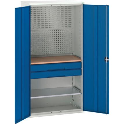 Verso Storage Cabinet, 2 Doors, Blue, 2000 x 1050 x 550mm