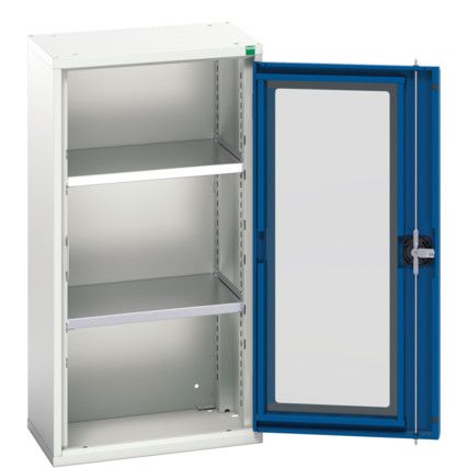 Verso Storage Cabinet, Single Clearview Door, Blue, 1000 x 525 x 350mm