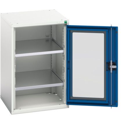 Verso Storage Cabinet, Single Clearview Door, Blue, 800 x 525 x 550mm