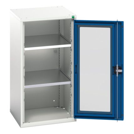 Verso Storage Cabinet, Single Clearview Door, Blue, 1000 x 525 x 550mm