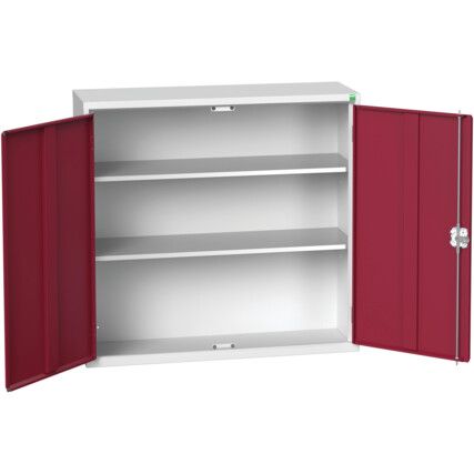 VERSO CUPBOARD WITH 2 SHELVES 1050X350X1000H RAL7035/3004