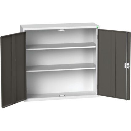 VERSO CUPBOARD WITH 2 SHELVES 1050X350X1000H RAL7035/7016