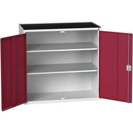 VERSO CUPBOARD WITH 2 SHELVES 1050X550X1015H RAL7035/3004