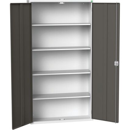 VERSO CUPBOARD WITH 4 SHELVES 1050X350X2000H RAL7035/7016