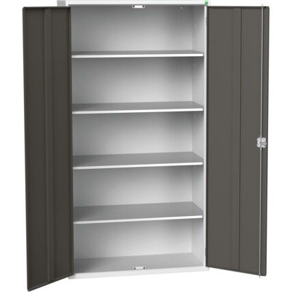 VERSO CUPBOARD WITH 4 SHELVES 1050X550X2000H RAL7035/7016