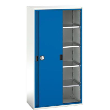 Verso Storage Cabinet, Single Sliding Door, Blue, 2000 x 1050 x 550mm