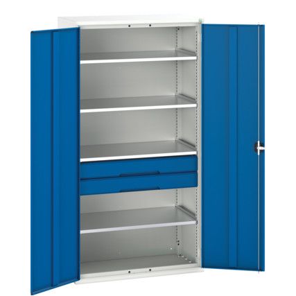 Verso Storage Cabinet, 2 Doors, Blue, 2000 x 1050 x 550mm