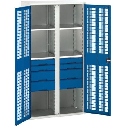 Verso PPE Cupboard, 2 Doors, Blue, 2000 x 1050 x 550mm