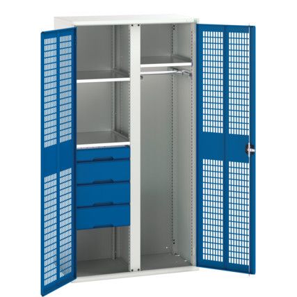 Verso Storage Cabinet, 2 Doors, Blue, 2000 x 800 x 550mm