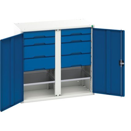 Verso Storage Cabinet, 2 Doors, Blue, 1000 x 1050 x 550mm