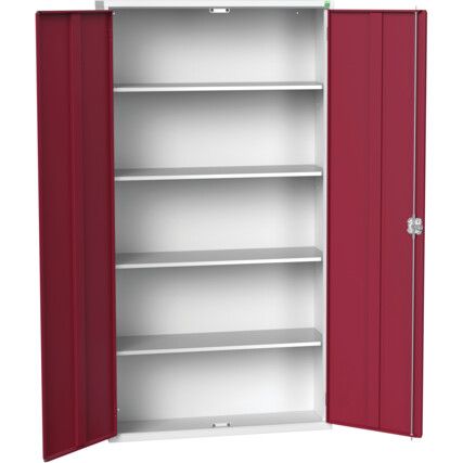 VERSO CUPBOARD WITH 4 SHELVES 1050X350X2000H RAL7035/5010