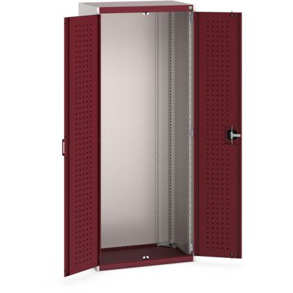 CUBIO SMLF-8520 CUPBOARD HOUSING WITH PERFO DOOR-LIGHT GREY/RED