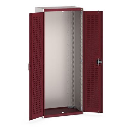 CUBIO SMLF-8520 CUPBOARD HOUSING WITH LOUVRE DOOR-LIGHT GREY/RED