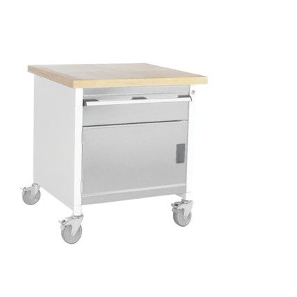 Cubio, Mobile Workbench, Light Grey, 840mm x 750mm x 750mm