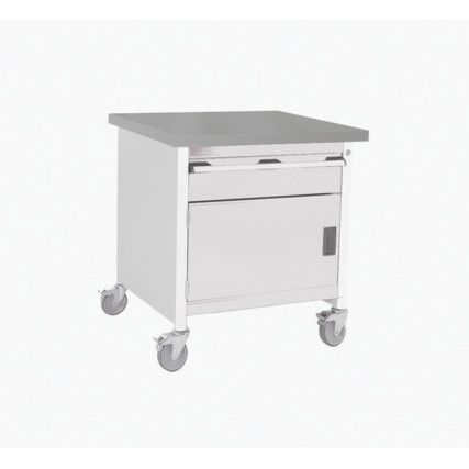 Cubio, Mobile Workbench, Light Grey, 840mm x 750mm x 750mm