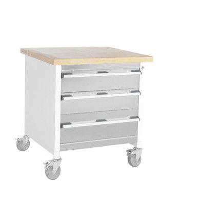 Cubio, Mobile Workbench, Light Grey, 840mm x 750mm x 750mm