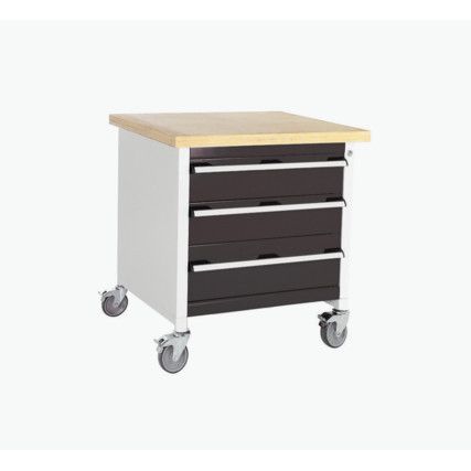 Cubio, Mobile Workbench, Anthracite Grey, 840mm x 750mm x 750mm